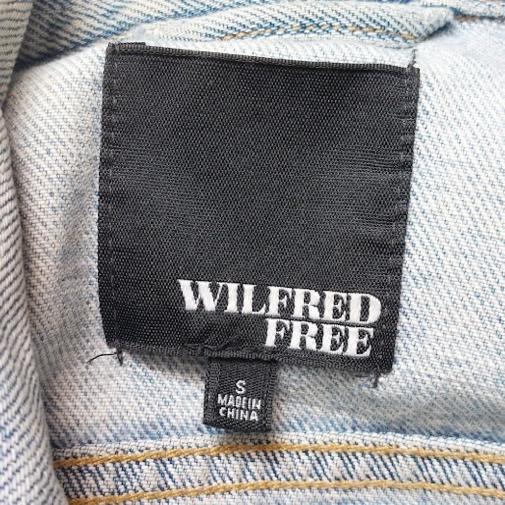Wilfred Free Denim Jacket Women's Small Light Blue Cotton Button Up‎ Casual Norm - Picture 7 of 9